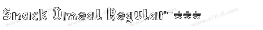 Snack Omeal Regular字体转换